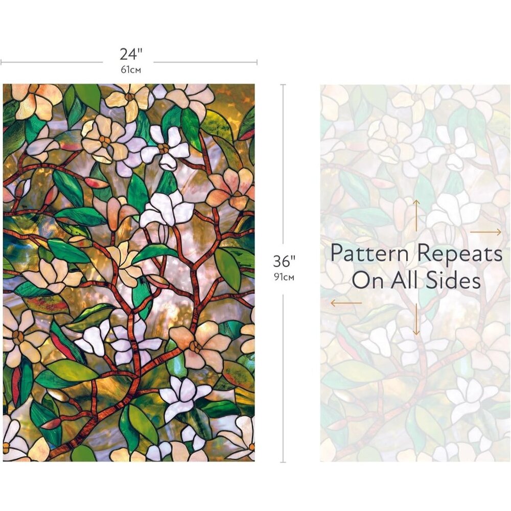 Artscape Magnolia Window Film 24" x 36" Multicolor